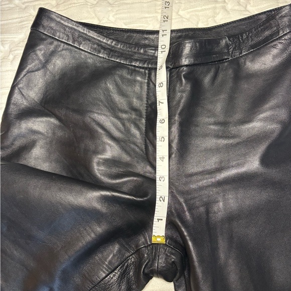 Clothes by Revue Vintage Genuine Lamb Leather Straight Leg Motorcycle Black‎ 8 - Picture 10 of 11